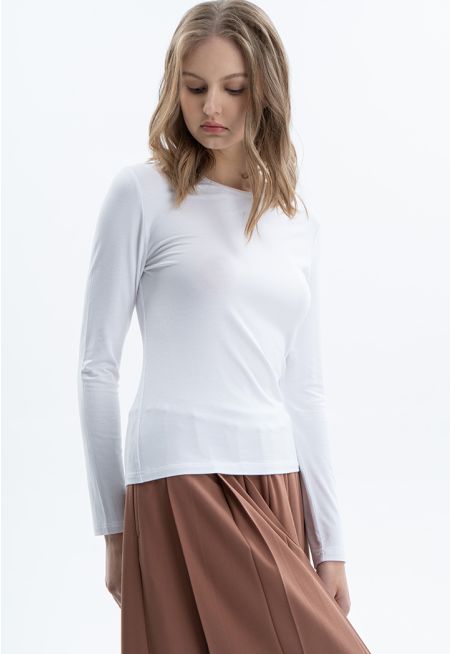 Long Sleeve Basic Solid Top -Sale