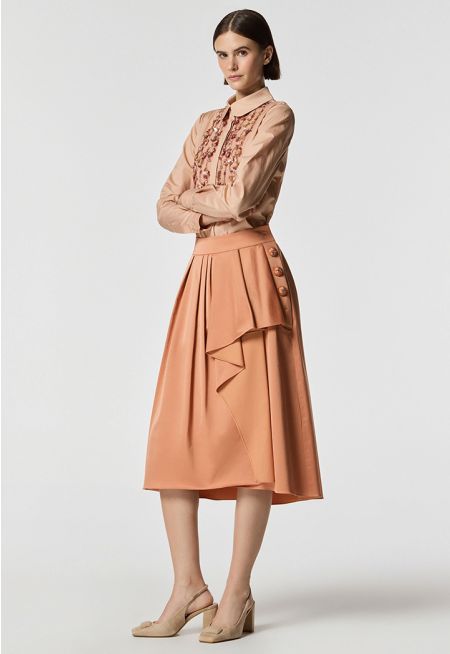 Machka- Asymmetric Flounce Skirt 