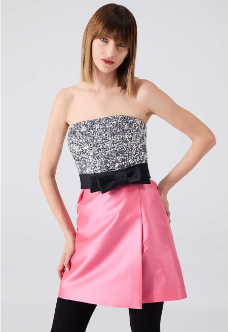 Machka - Sequined Strapless Dress