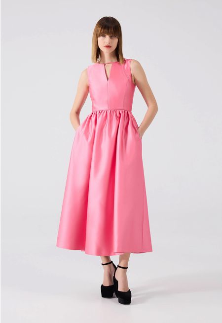 Machka - Satin Duchess Midi Dress