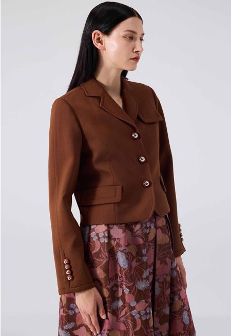 Machka - Short Blazer With Metal Buttons