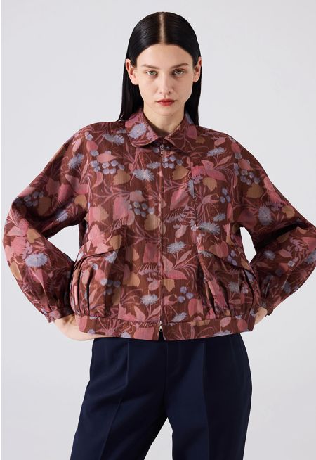 Machka - Floral Jacquard Coat 