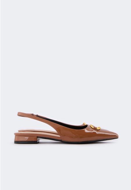 Monogram Sling Back Flat Mules