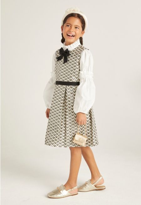 Solid Shirt and Dress Set (2PCS)