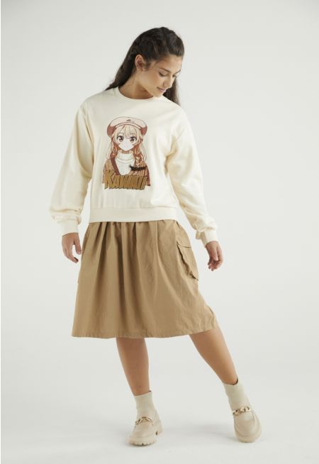 Cargo Skirt Sweatshirt Dress