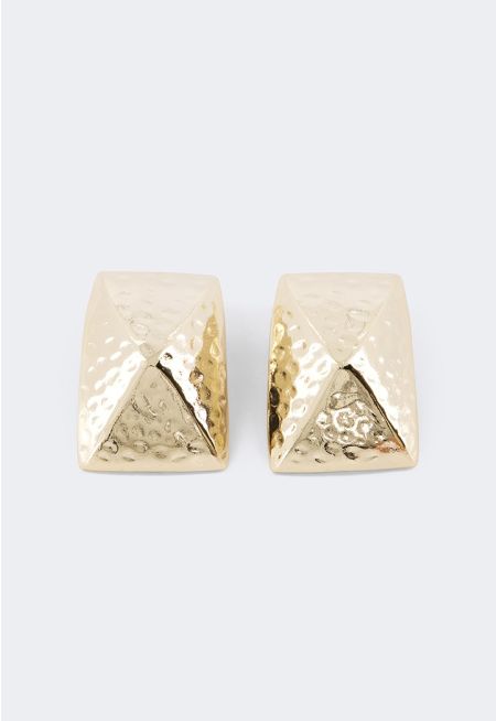 Geometric Hammered Earrings