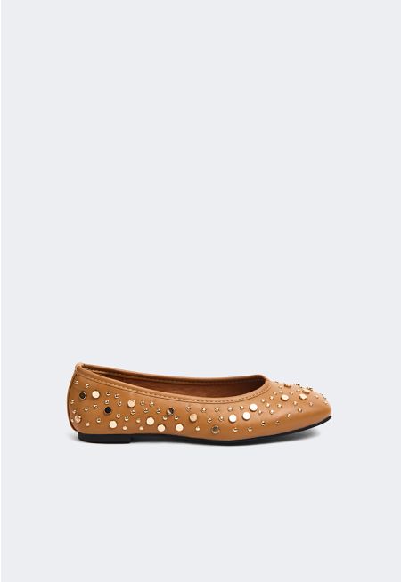 Studded Ballerina Flats