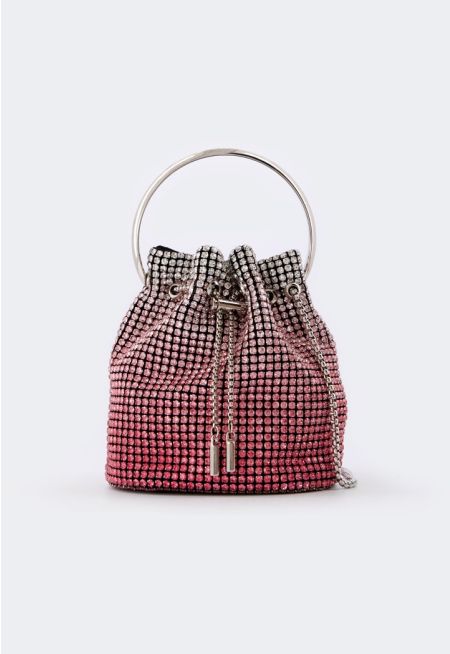 Ombre Crystal Bucket Bag