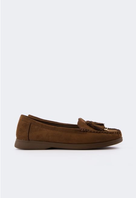 Tassel Suede Loafers