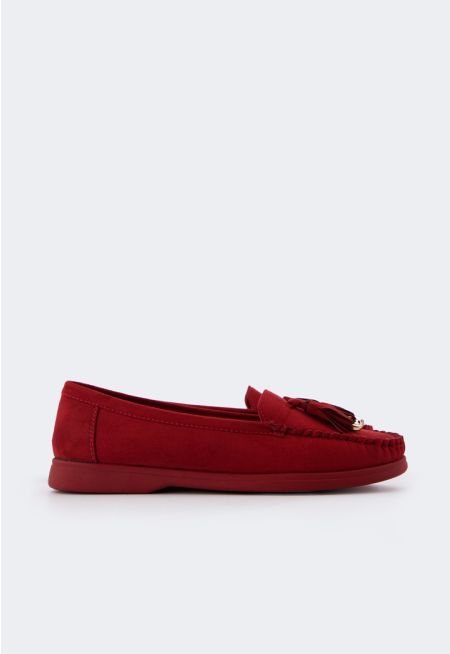 Tassel Suede Loafers