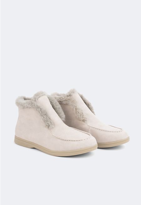 Faux Fur Ankle Boots