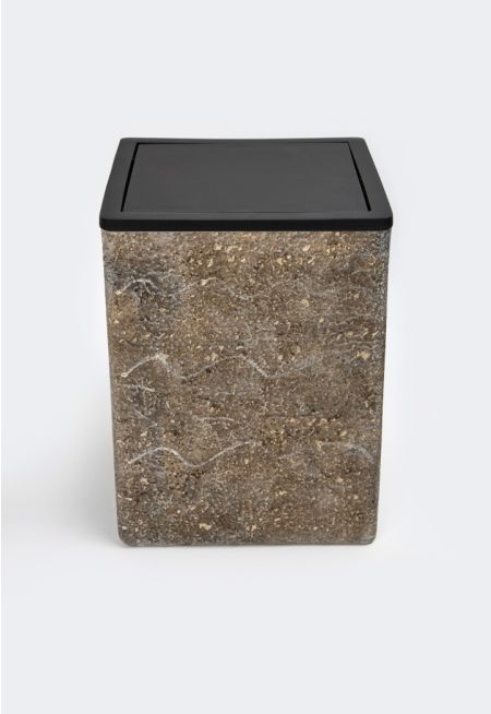 Marble Trash Box With Lid