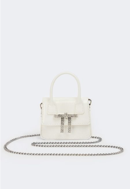 Crystal Bow Mini Crossbody Bag