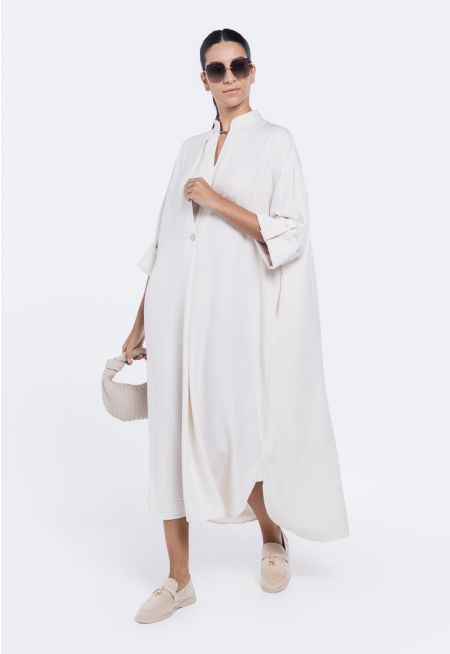 Crinkled Oversized Drop Shoulder Dress