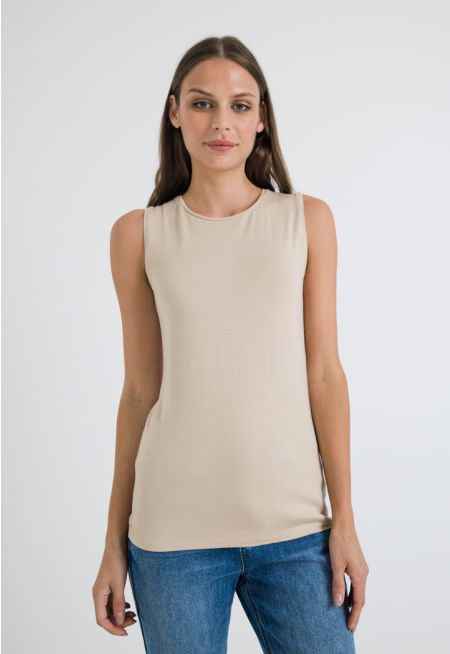 Solid Sleeveless Basic Top