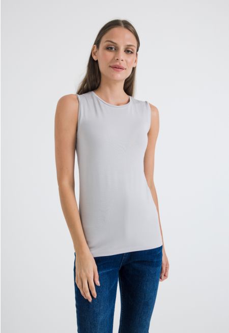 Solid Sleeveless Basic Top