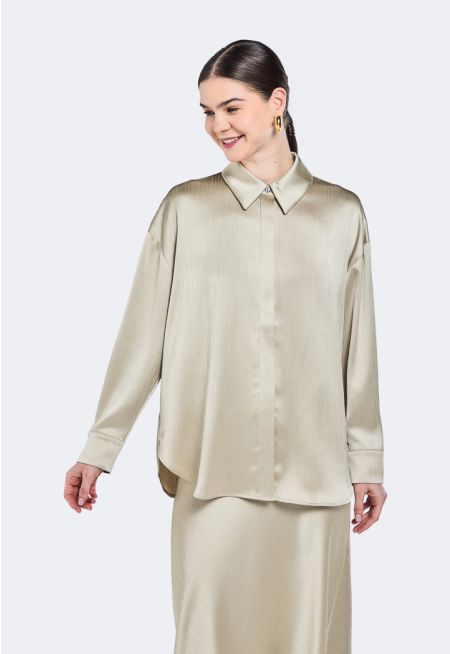 Textured Drop Shoulder Shirt