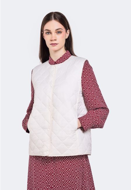 Button-Up Quilted Gilet