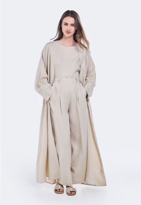 Basic Oversized Linen Abaya