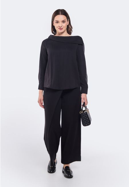 Straight Cut Wrap Trousers