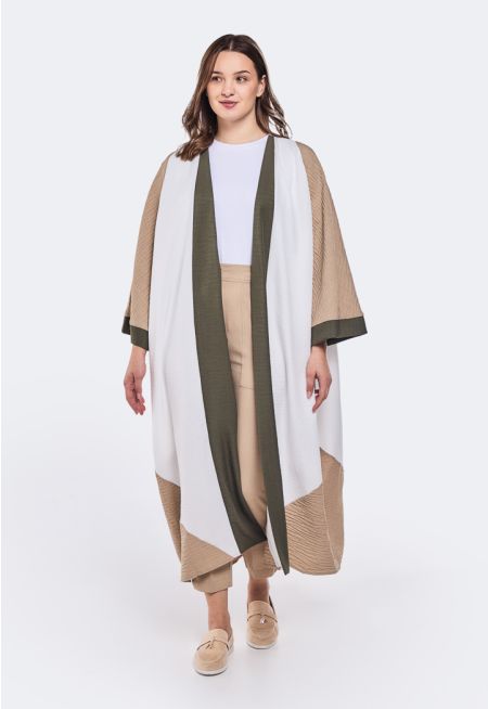 Color Block Oversized Abaya