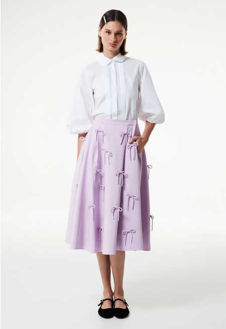 Machka- Bow Midi Skirt 