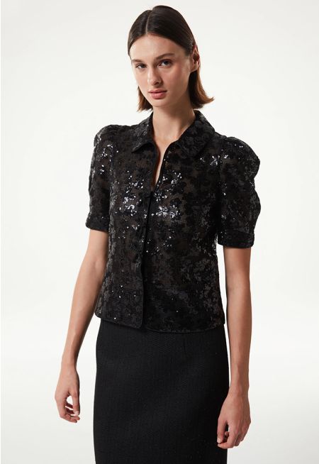 Machka- Sequin Embroide Blouse 