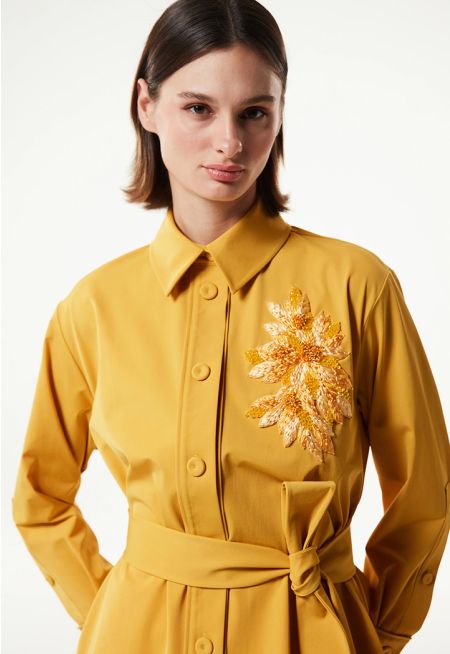 Machka- Embroide Shirt Collar Blouse 