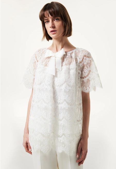 Machka- Bow Lace Blouse 