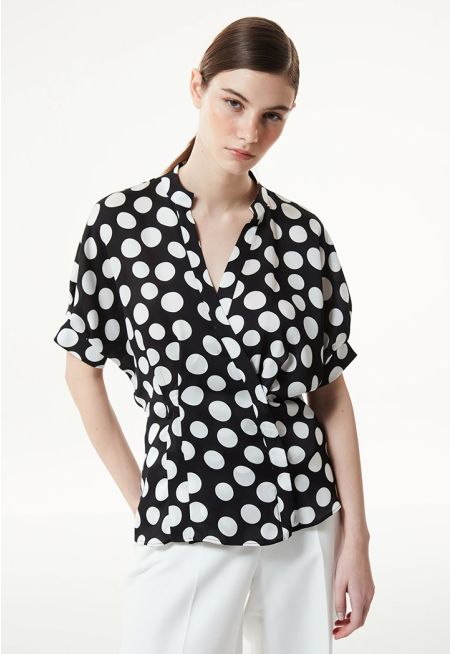 Machka- Polka Dot Pattern Blouse 