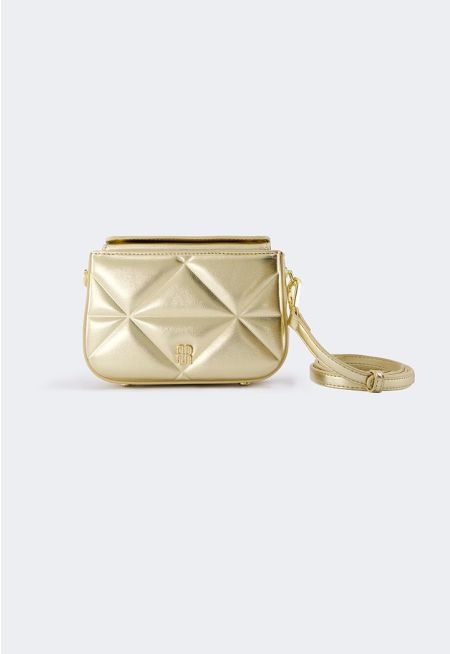 Metallic Quilted Crossbody Bag