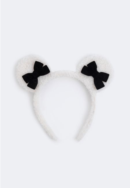 Shearling Bow Hairband