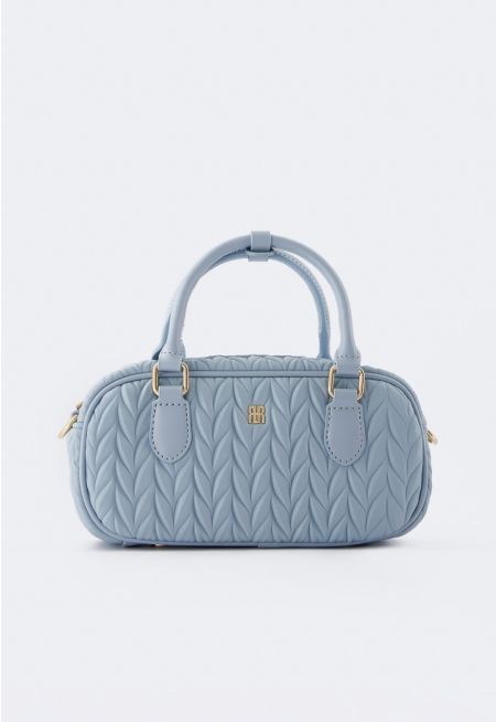 Textured Oval Handbag