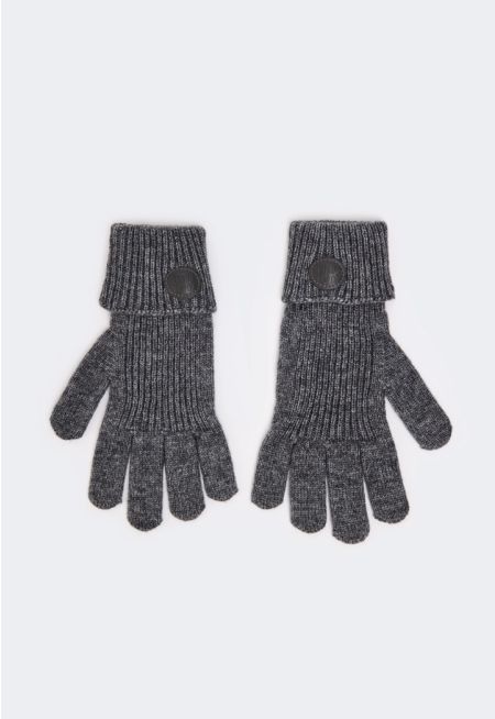 Solid Ribbed Gloves