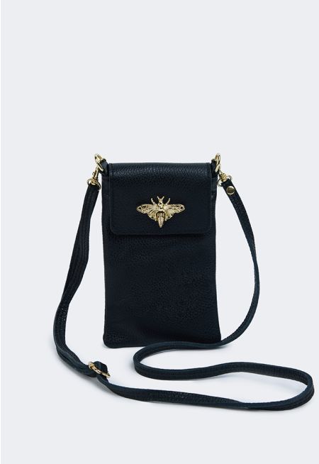 Butterfly Embellished Crossbody Bag