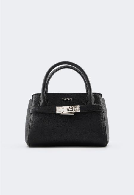 Iconic Metallic Turn lock Handbag