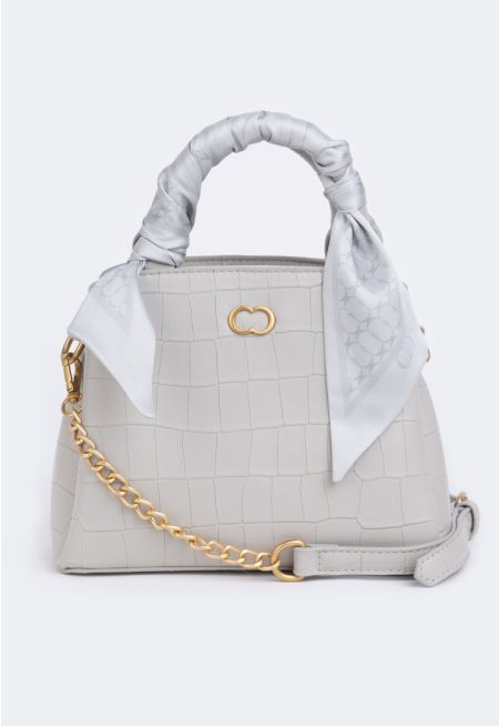 Embossed Croc Handbag