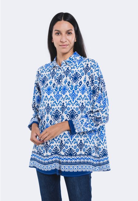 Printed Drop Shoulder Shirt