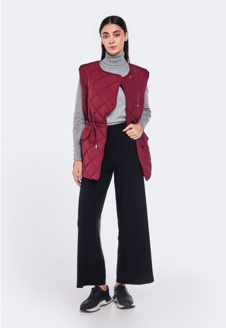 High Waist Straight Cut Trousers