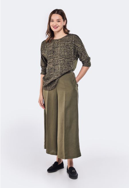 High Waist Palazzo Trousers