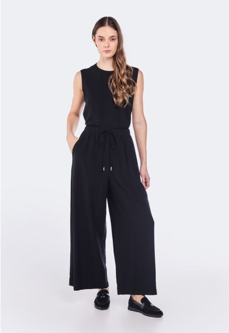 Crinkled Palazzo Trousers