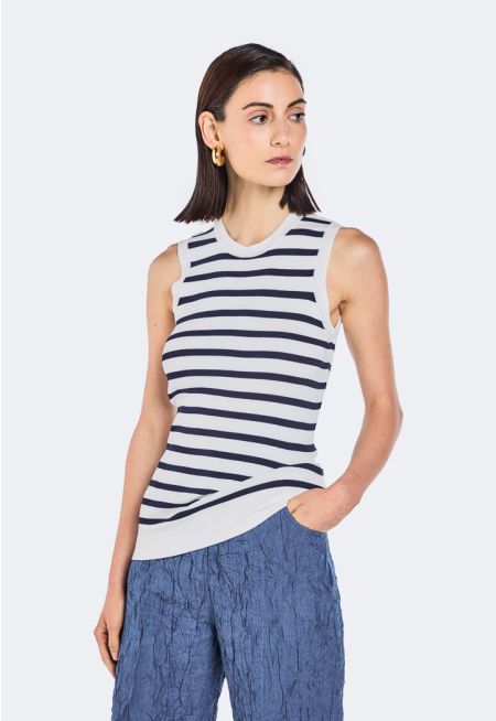 Striped Knitted Tank Top