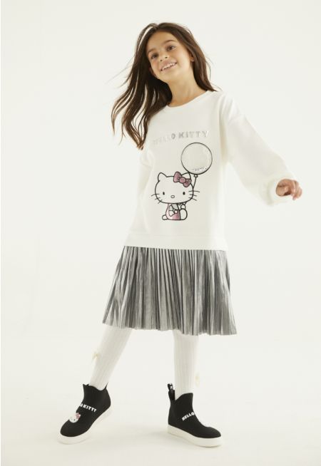 Hello Kitty Metallic Sweater Dress