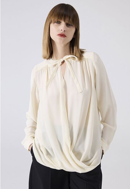 Machka - Neck Tie Blouse