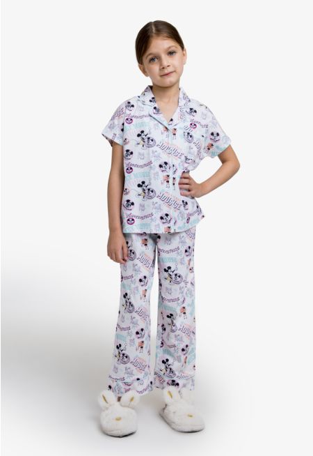 Micky Mouse Top and Pants Pajama Set (2PCS)