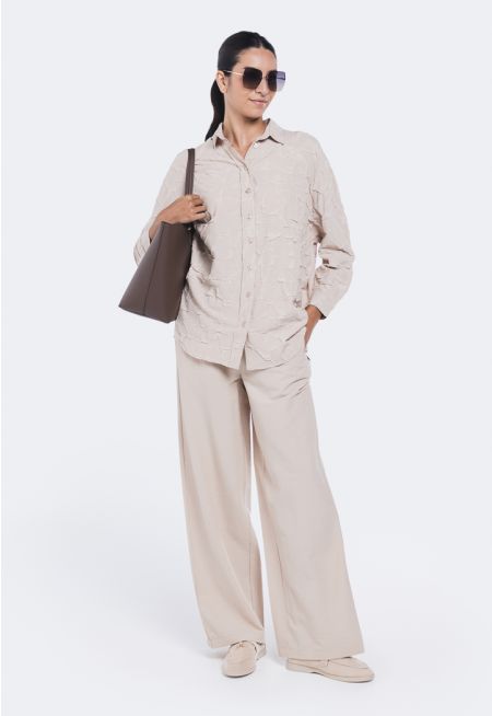 Jacquard Straight Cut Trousers