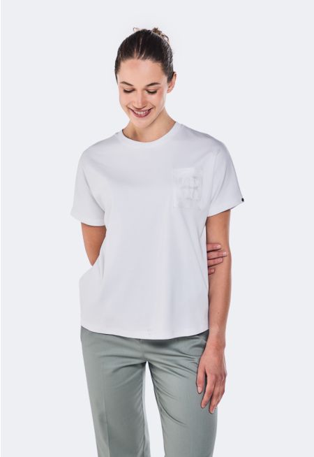 Monogram Embroidered Pocket T-Shirt