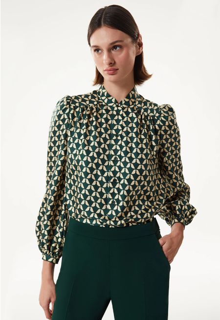 Machka- Bird Pattern Blouse  