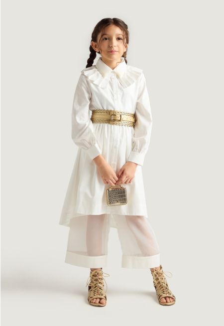 Shirt Dress and Pants Set (2PCS)