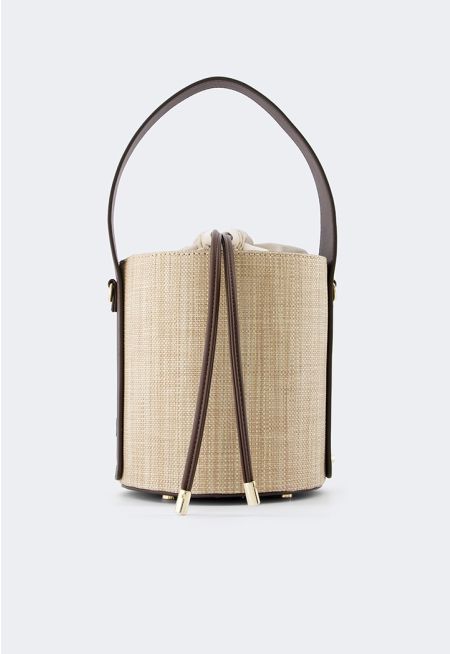 Raffia Bucket Bag